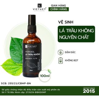 Vệ sinh lá trầu không Vietket 100ml - đậm đặc, không bọt, nguyên chất - Giảm nấm ngứa