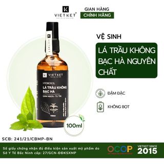 Vệ sinh lá trầu không bạc hà Vietket 100ml - đậm đặc, không bọt, nguyên chất - Giảm nấm ngứa