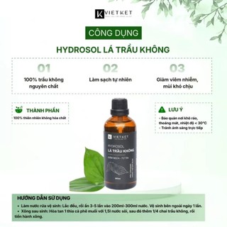 Vệ sinh lá trầu không bạc hà Vietket 100ml - đậm đặc, không bọt, nguyên chất - Giảm nấm ngứa