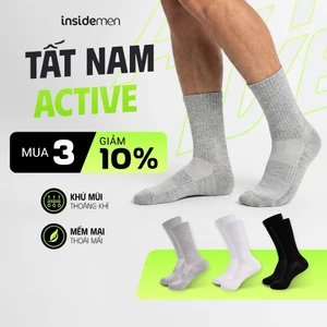 Tất nam sợi đệm xù Active cổ cao Insidemen ISC016A0H0