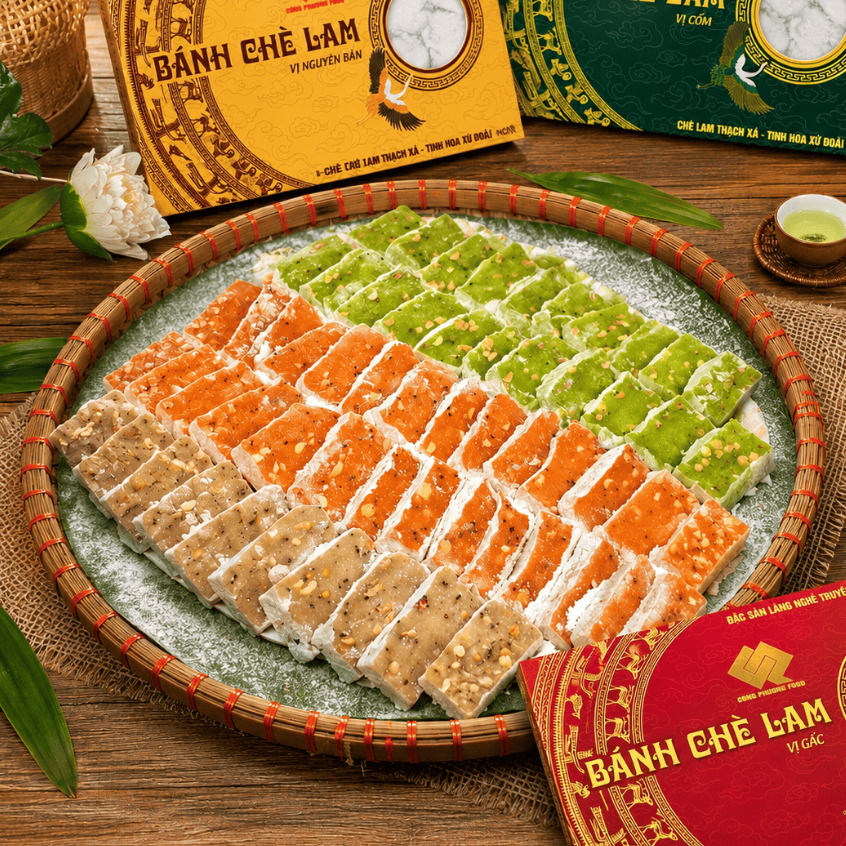 1 hộp Bánh kẹo Chè lam Thạch Xá Thạch Thất 450g - KHÔNG ĐƯỜNG - Ít ngọt  - Không chất bảo quản - Đảm bảo VSATTP