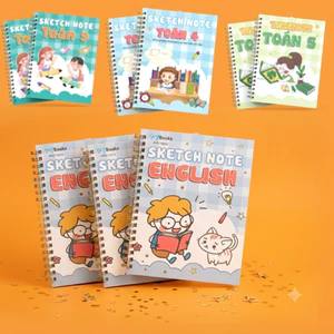 Sổ tay Take note Toán từ lớp 2 đến lớp 9 - Sổ tay sketchnote toán tiếng anh lớp 2-9 theo mới