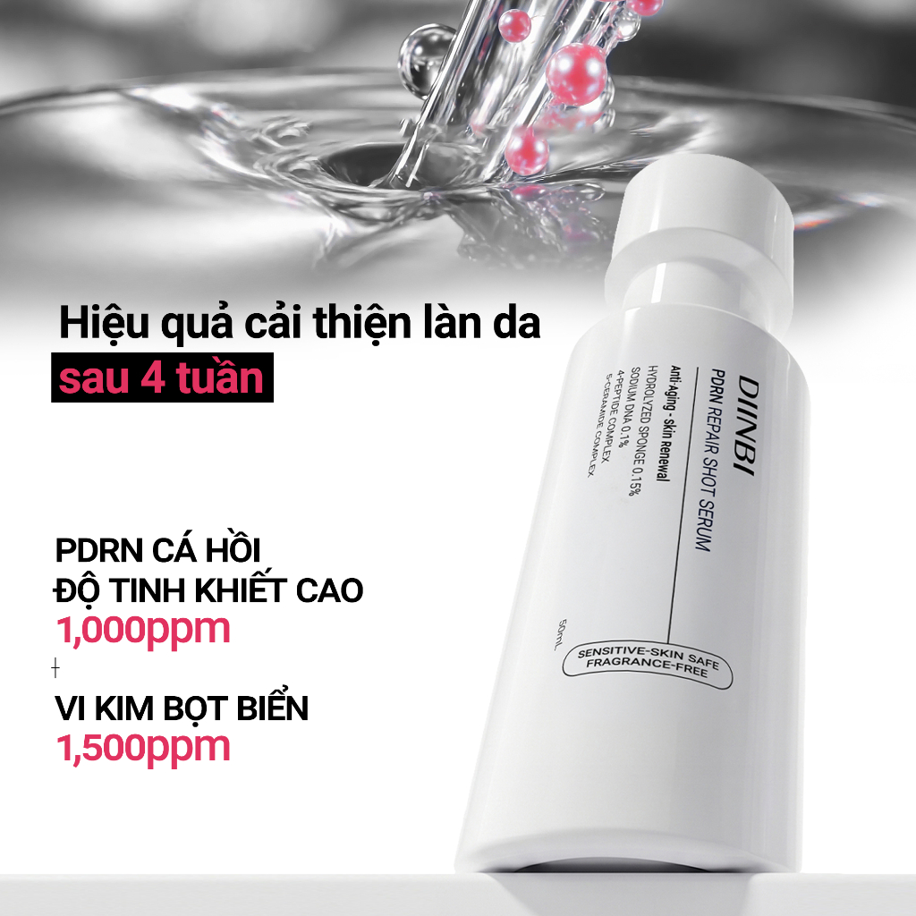 Serum PDRN & Vi Kim Bọt Biển Giúp Phục Hồi Và Hỗ Trợ Cải Thiện Nếp Nhăn Diinbi PDRN Repair Shot Serum 50ml | BigBuy360 - bigbuy360.vn