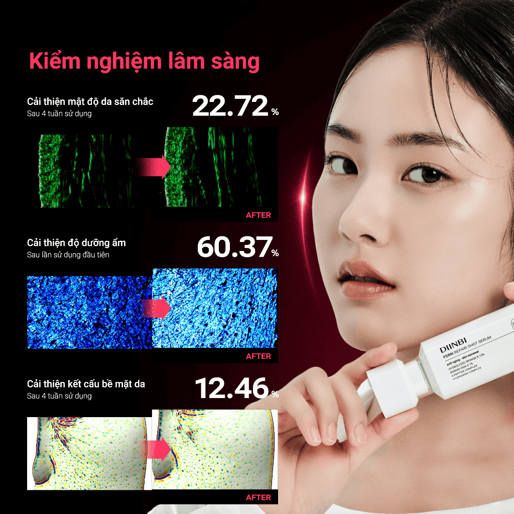 Serum PDRN & Vi Kim Bọt Biển Giúp Phục Hồi Và Hỗ Trợ Cải Thiện Nếp Nhăn Diinbi PDRN Repair Shot Serum 50ml | BigBuy360 - bigbuy360.vn