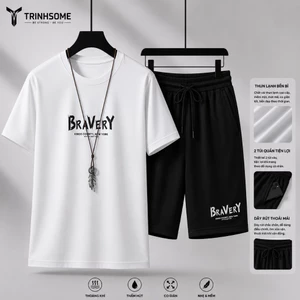 Bộ Thể Thao Thun Lạnh Mát Mẻ Nam, Nữ Quần Áo Cọc Tay Hình Núi Phong Cách Co Giãn. Mã HT-02
