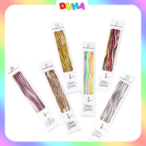 Vỉ 6 nến xoắn hàn quốc trang trí bánh kem sinh nhật DUHA 046