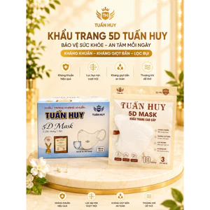 COMBO 100-200-300-500 Chiếc Khẩu TRang 5D Tuấn Huy Kháng Khuân-lọc bụi mịn-chống tia UV- thoáng khí