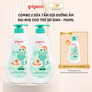 Combo 2 Sữa Tắm Gội Dưỡng Ẩm Cho Bé Pigeon 700ml Hương Jojoba/ Hoa Hướng Dương Dịu Nhẹ Mềm Mại An Toàn Cho Da