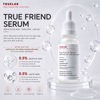[50ml] Serum True Friend TrueLab hỗ trợ ngừa mụn, giảm thâm, giảm viêm, dưỡng trắng mờ thâm sạm thâm
