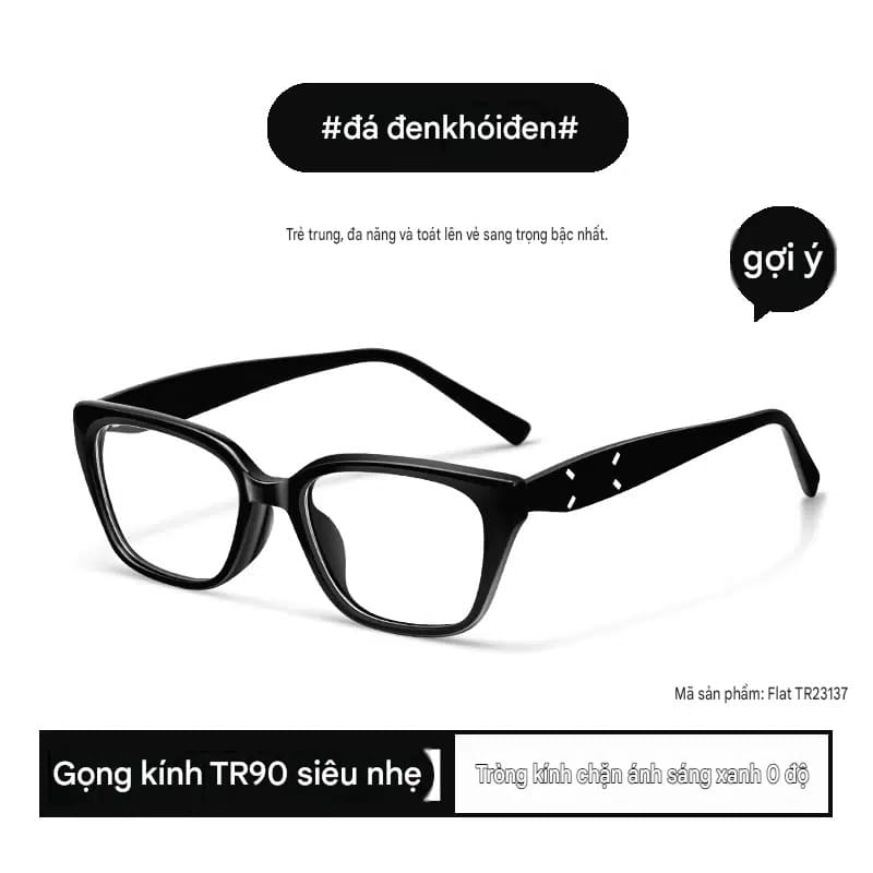 Kính Mắt Gọng Vuông Nữ MOCO 23137 Thời Trang, Gọng Kính Vân Gỗ Cao Cấp, Kính Chống Ánh Sáng Xanh