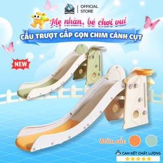 Cầu Trượt Cho Bé Pakey New 2026 Máng Trượt 175cm TẶNG SET BÓNG RỔ, Cầu Trượt Gấp Gọn Tiện Lợi Chính hãng Bảo Hành 1 Năm