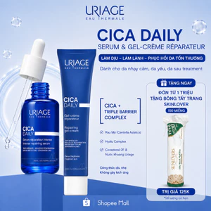 Bộ đôi SERUM & GEL dưỡng giúp làm dịu, phục hồi da Uriage BARIÉDERM-CICA DAILY - Skin Studio