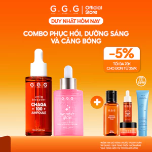 Combo Dưỡng Sáng, Căng Bóng Serum Hồng 40g & Booster Nấm Chaga 2.0 50g G.G.G