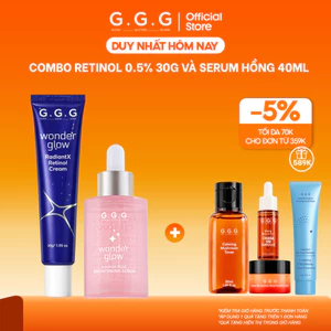 Combo 02 Sản Phẩm Hỗ Trợ Dưỡng Sáng Da Gồm RadiantX Retinol Cream 30gr và Wonder Glow Brightening Serum 40ml