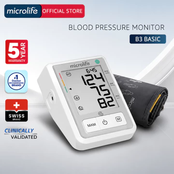 Máy Đo Huyết Áp Tự Động Microlife B3 Basic | Thương Hiệu Thụy Sĩ, Bảo Hành Chính Hãng 5 Năm