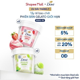 [PHIÊN BẢN GELATO GIỚI HẠN] Combo 2 Tẩy tế bào chết cơ thể Dove 250G