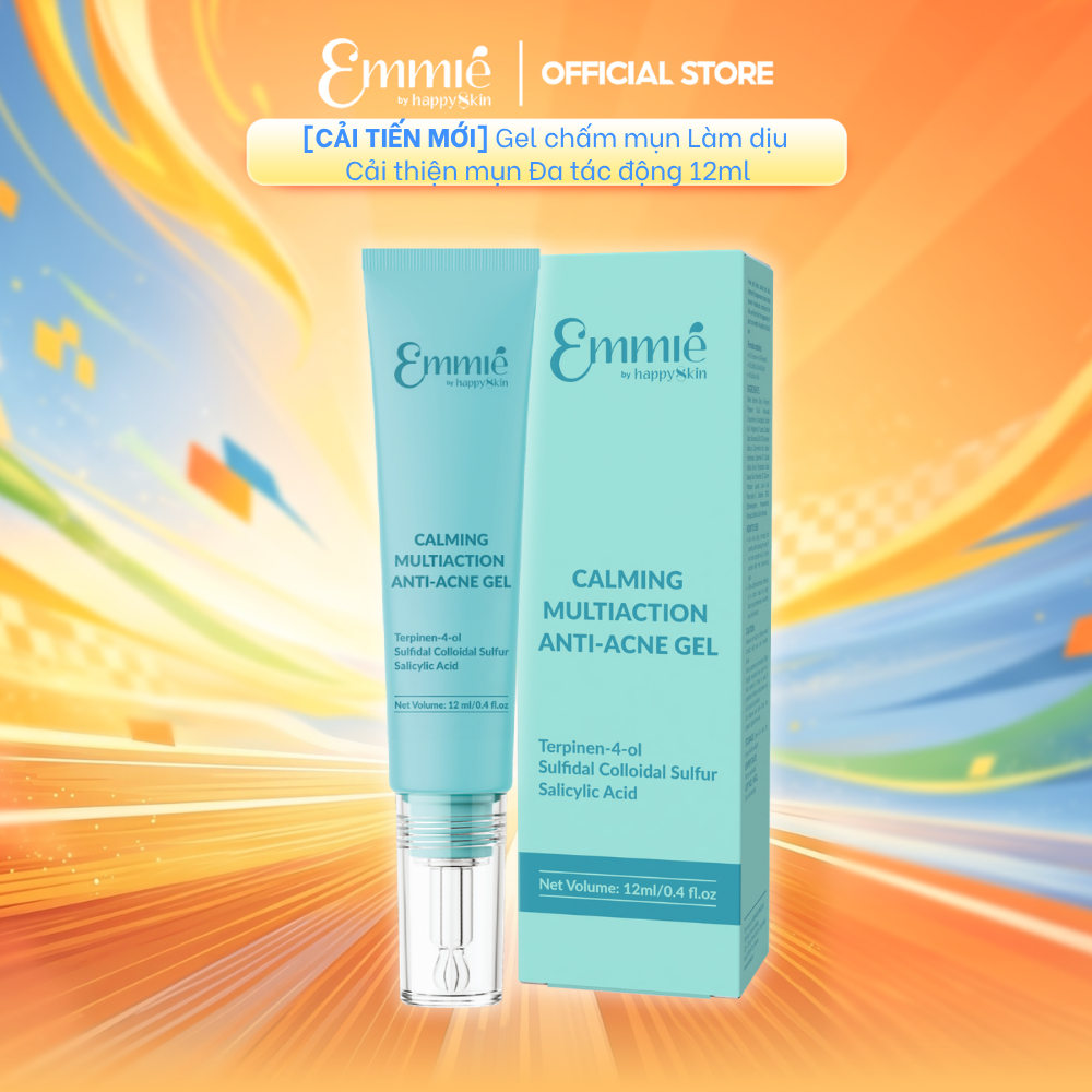 NEW 01 Tuýp Gel Làm dịu da Cải thiện mụn đa tác động CALMING MULTIACTION ANTI-ACNE 12ml Emmie by Happyskin