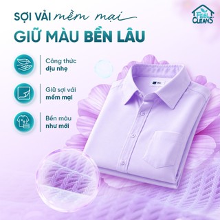 Combo 2 Nước Giặt FeelCleans 3.5L (Tím-Xanh) Sweet Glow Và Warm Bloom Đánh Bay Vết Bẩn, Lưu Hương Lâu, Mềm Mại Sợi Vải