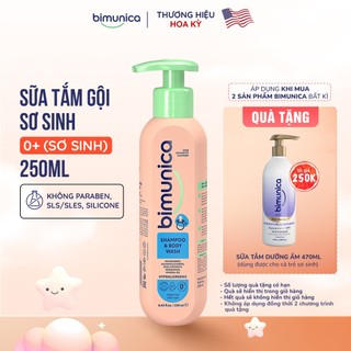 Sữa Tắm Gội Cho Bé Từ Sơ Sinh Bimunica Dịu Nhẹ Làm Sạch Bảo Vệ Da