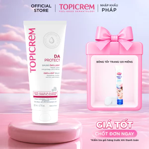 Kem dưỡng TOPICREM DA PROTECT EMOLLIENT BALM 200ml giúp làm êm dịu da dành cho da khô và da cơ địa