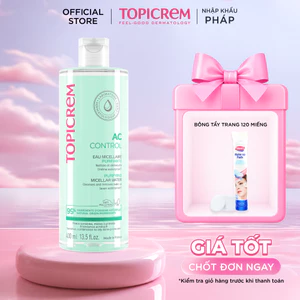 Nước tẩy trang dành cho da dầu mụn TOPICREM AC PURIFYING MICELLAR WATER 400ml