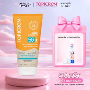 Sữa chống nắng có khả năng chống nước và cát TOPICREM SUN PROTECT MOISTURIZING SUN MILK SPF50+ 50ML