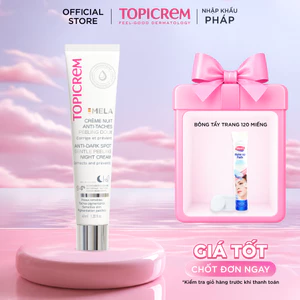 Kem dưỡng TOPICREM MELA ANTI-DARK SPOT GENTLE PEELING NIGHT CREAM 40ml điều chỉnh các đốm nám qua đêm