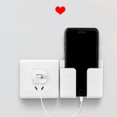 [COMBO 5] x Kệ Dán Tường Để Remote, Đồ Dùng/ Giá Đỡ Sạc Điện Thoại Có Móc Treo Giữ Dây Điện