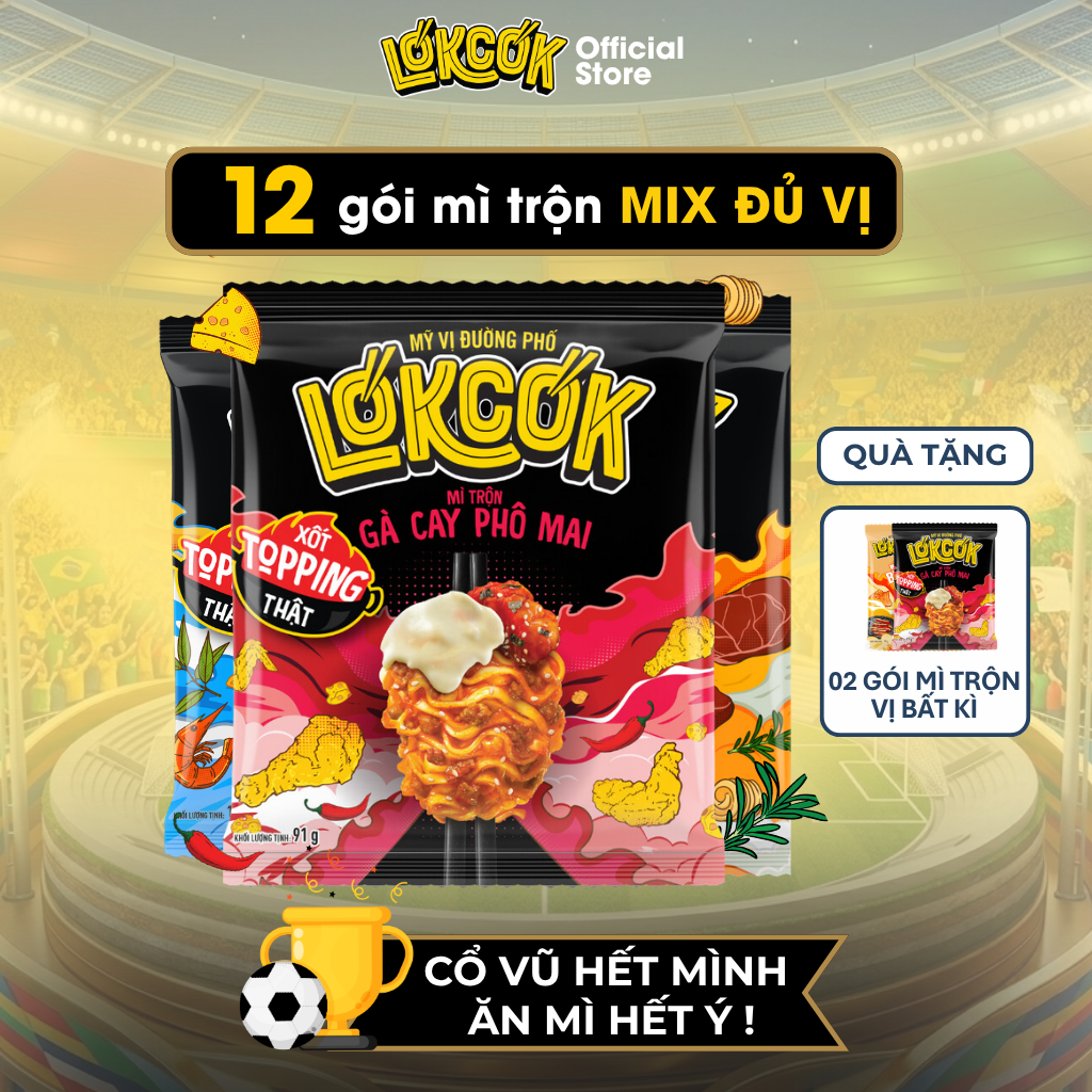 [Chính Hãng] Combo Mì Trộn LOKCOK - Thực Thần Đường Phố (Gói)