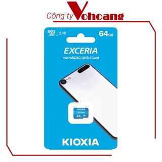 Thẻ Nhớ Kioxia Exceria 64GB MicroSDXC UHS-I U1 100MB/s Cho Camera Điện Thoại