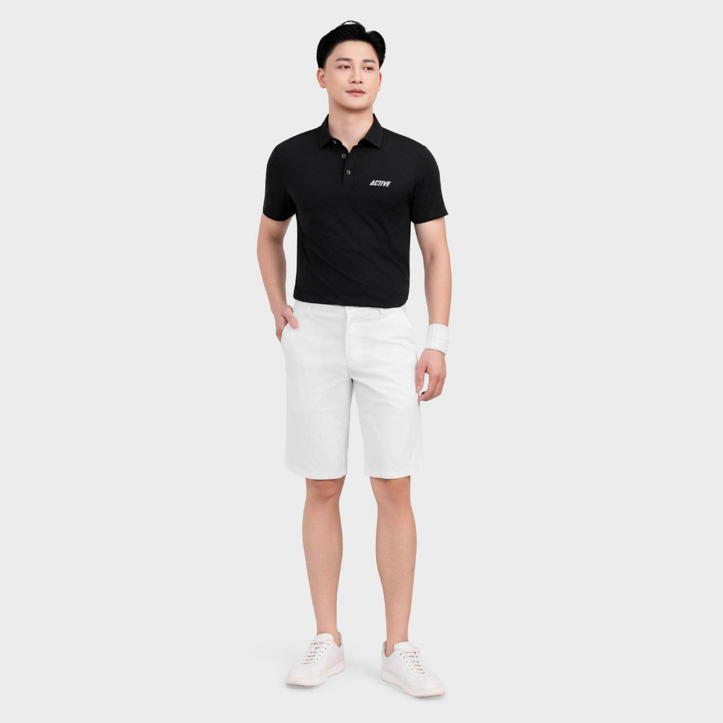 Quần short thể thao cạp âu nam Insidemen dáng Regular Fit có khuy cài chắc chắn, chỉn chu ISO162AAH0