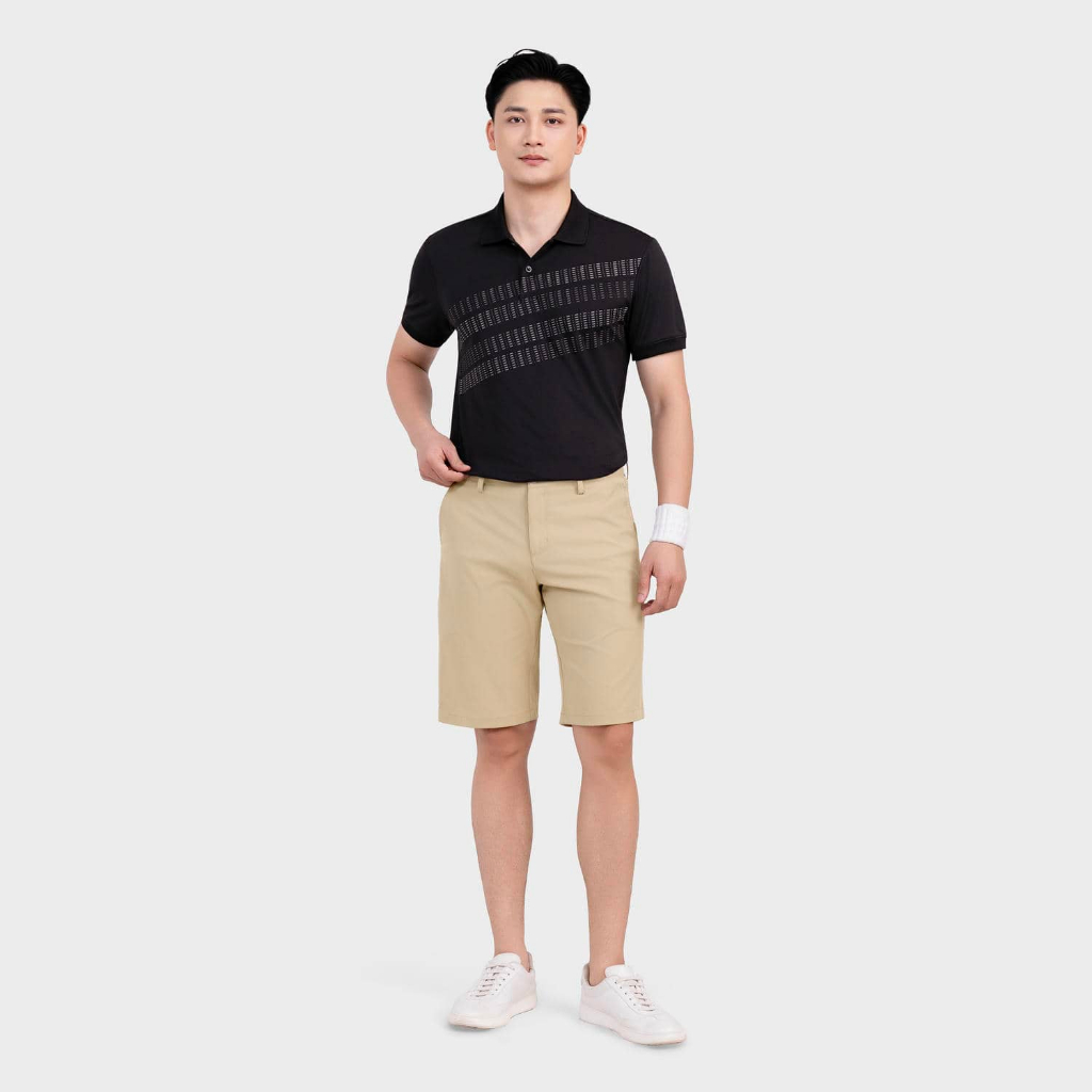 Quần short thể thao cạp âu nam Insidemen dáng Regular Fit có khuy cài chắc chắn, chỉn chu ISO162AAH0