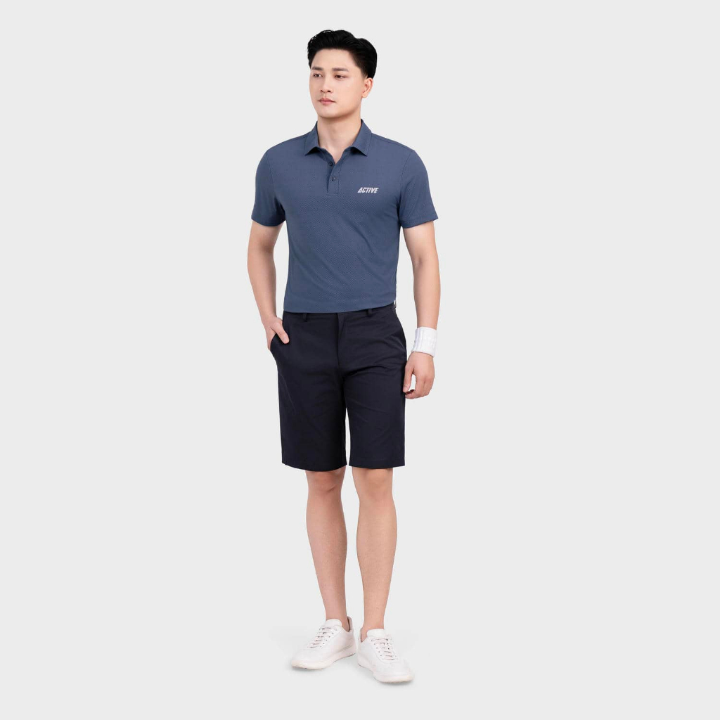 Quần short thể thao cạp âu nam Insidemen dáng Regular Fit có khuy cài chắc chắn, chỉn chu ISO162AAH0
