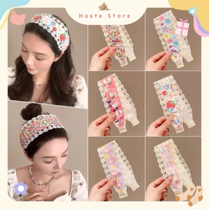 Dán Mái Dài Băng Đô Tóc Phong Cách Đồng Quê Nàng Thơ Lolita Ulzzang Style Hàn Quốc Quà Tặng