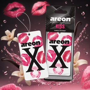 Lá Thơm Ô Tô Areon Mon X Kiss Chính Hãng -Hương Thơm Tươi Mát, Khử Mùi Xe Hơi, Treo Xe Và Tủ Quần Áo