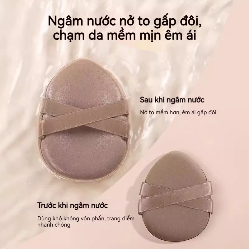 Miếng bọt trang điểm,siêu mềm,dùng được cả khô và ướt,không hút phấn,2 màu