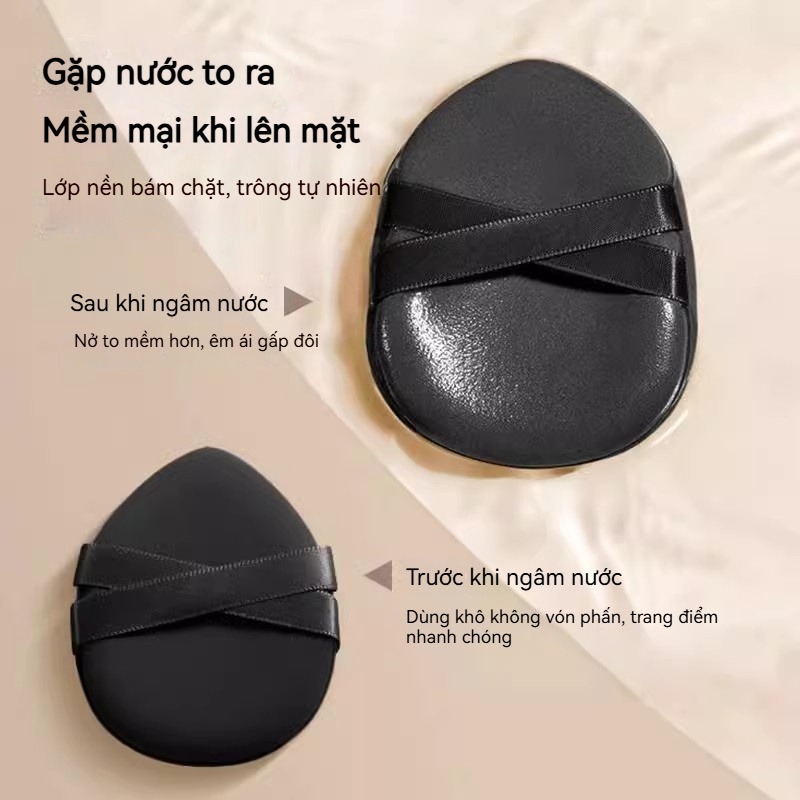 Miếng bọt trang điểm,siêu mềm,dùng được cả khô và ướt,không hút phấn,2 màu