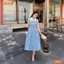 Đầm thiết kế BEMINE cổ sơ mi sát nách dáng chữ A phù hợp đi chơi-B547
