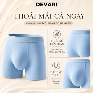 Quần Lót Boxer Nam Chất Liệu Cotton Cao Cấp, Quần Sịp Nam Co Giãn Thoáng Mát DEVARI N777