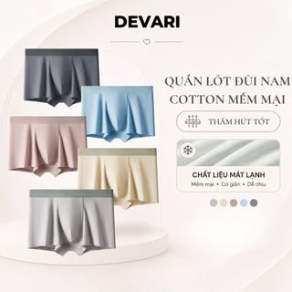 Quần Lót Boxer Nam Chất Liệu Cotton Cao Cấp, Quần Sịp Nam Co Giãn Thoáng Mát DEVARI N777