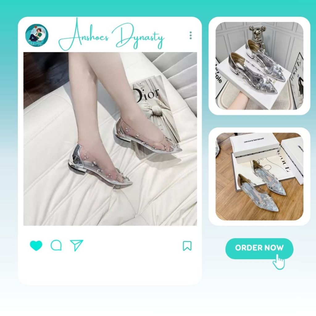 Giày Pha Lê Đính Đá Nữ, Giày Nữ Đính Đá Phong Cách Sang Chảnh Cho Nàng Full Box N06 || AnshoesDynasty