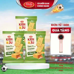 Bánh quy Kenju Richy vị rau củ, vị tôm túi 192g, hộp 288g, Bánh Kẹo Richy