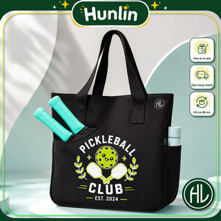 Túi Canvas Pickleball Hunlin | Túi Đựng Vợt, Bình Nước & Phụ Kiện | Pickleball Club Tote Bag HLB001
