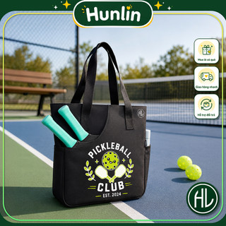 Túi Canvas Pickleball Hunlin | Túi Đựng Vợt, Bình Nước & Phụ Kiện | Pickleball Club Tote Bag HLB001