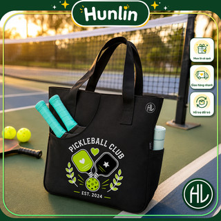 Túi Canvas Pickleball Hunlin | Túi Đựng Vợt, Bình Nước & Phụ Kiện | Pickleball Club Tote Bag HLB001