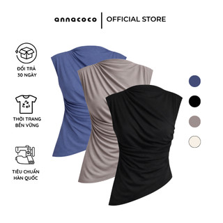 [HOẢ TỐC] Áo Sát Nách Cổ Cao Nhấn Eo Phong Cách Hàn Quốc | Unbal Span T-shirt