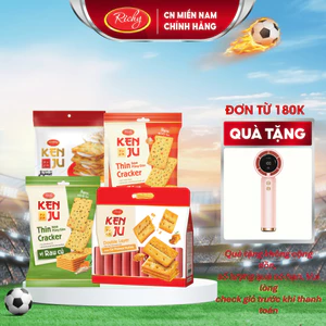 Combo bánh quy Kenju nhiều vị, Kenju rau củ/ vị tôm,kem dẻo hành, chà bông