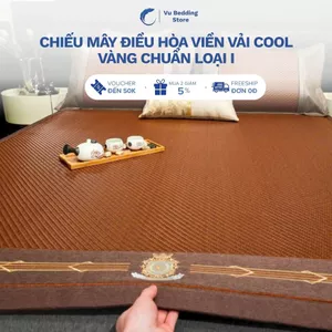 Chiếu điều hòa mát lạnh, chiếu mây điều hòa viền vải thoáng khí, chiếu mây lạnh viền vải COOL VÀNG L1