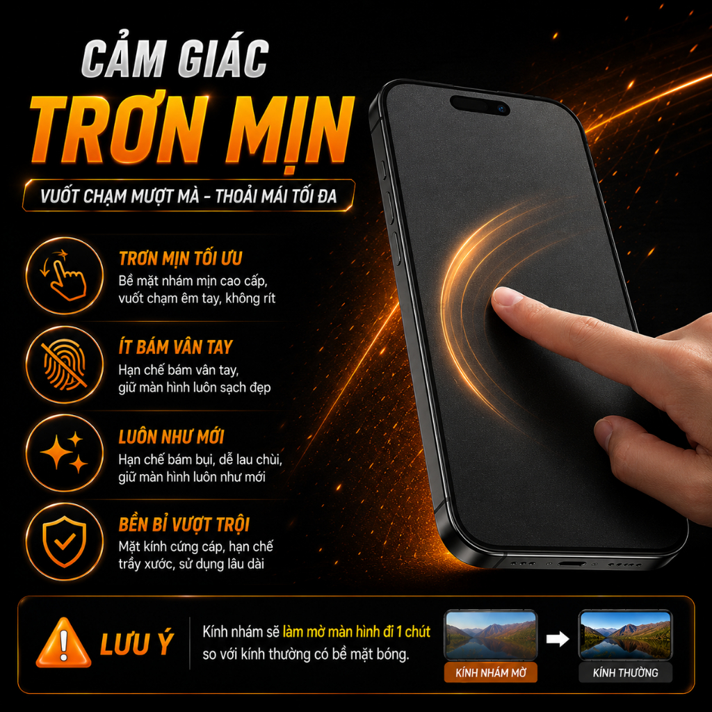 Kính Cường Lực Nhám Chống Vân Tay WK WTP-030/117 Chống Mồ Hôi cho iphone 12/13/14/15/16/Pro Max/Pro