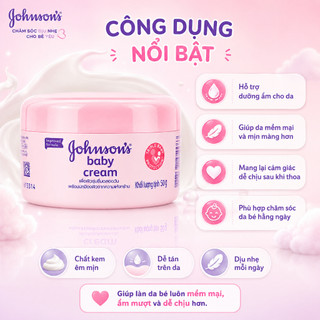 Kem Dưỡng Johnson’s Baby Cream 50g Dưỡng Ẩm Mềm Mịn Dịu Nhẹ Cho Bé Và Người Lớn